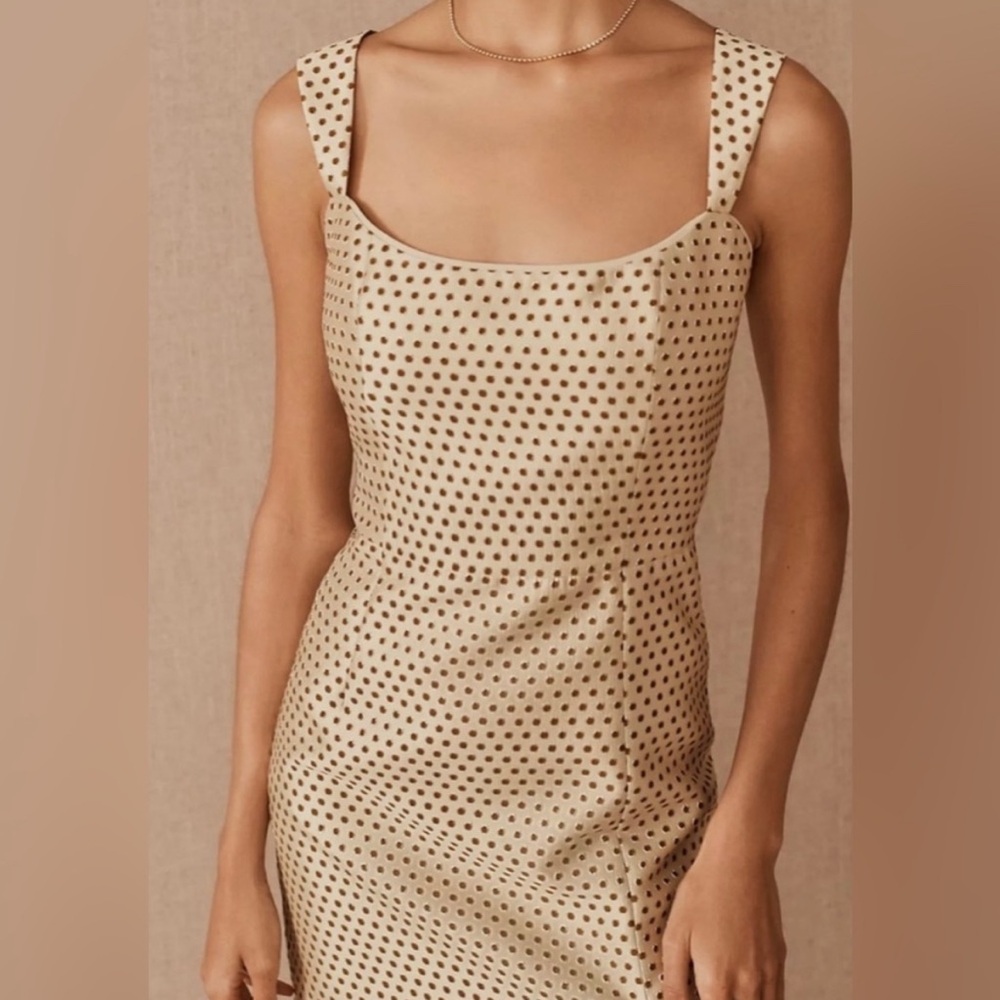 NWT- Sachin & Babi (Anthropology) Elegant Polka Dot Midi Dress - Picture 3 of 7